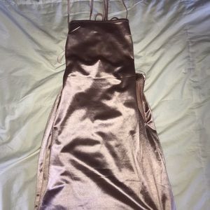 Silk boo-hoo homecoming pink dress